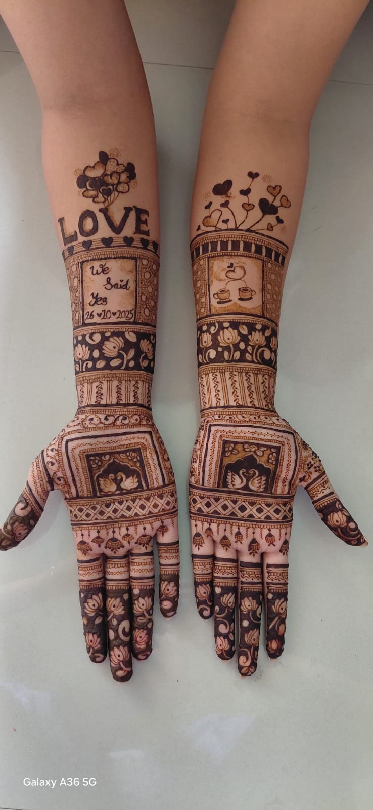 Full arm bridal mehandi — Instagram post